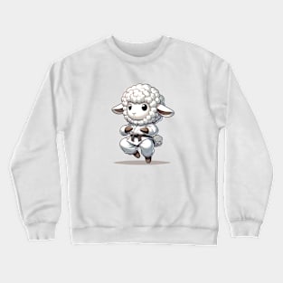 cute sheep kung fu Crewneck Sweatshirt